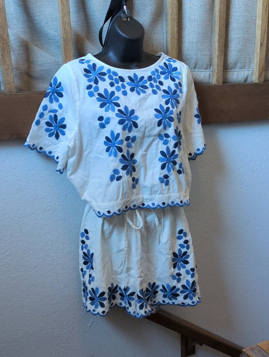 Two-piece outfit - Sézane Enaline Blouse and matching Matilio Shorts Size 40