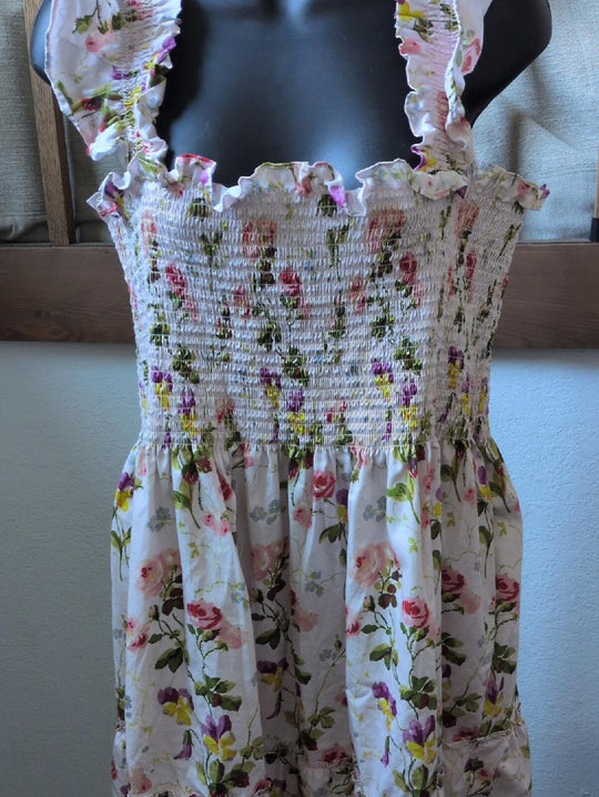 Hill House Home Ellie Nap Dress In Pink Blue bonnet Floral - XXXL