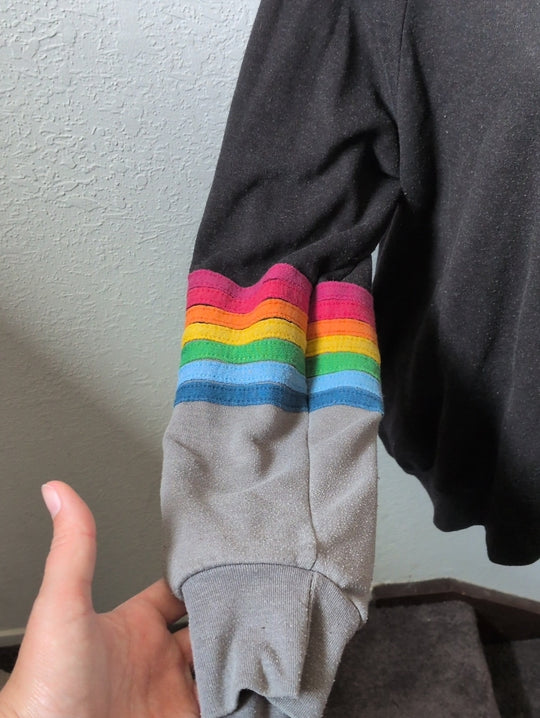 Aviator Nation Rainbow Stitch Crew Sweatshirt - M