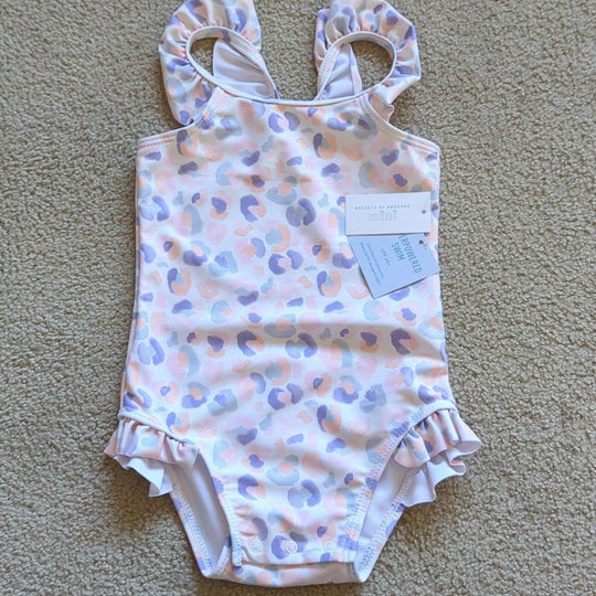 rockets of awesome leopard one piece swimsuit size 6-12mo