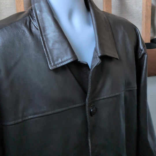 Vintage Leather Dad Jacket By Excelled - 2XL
