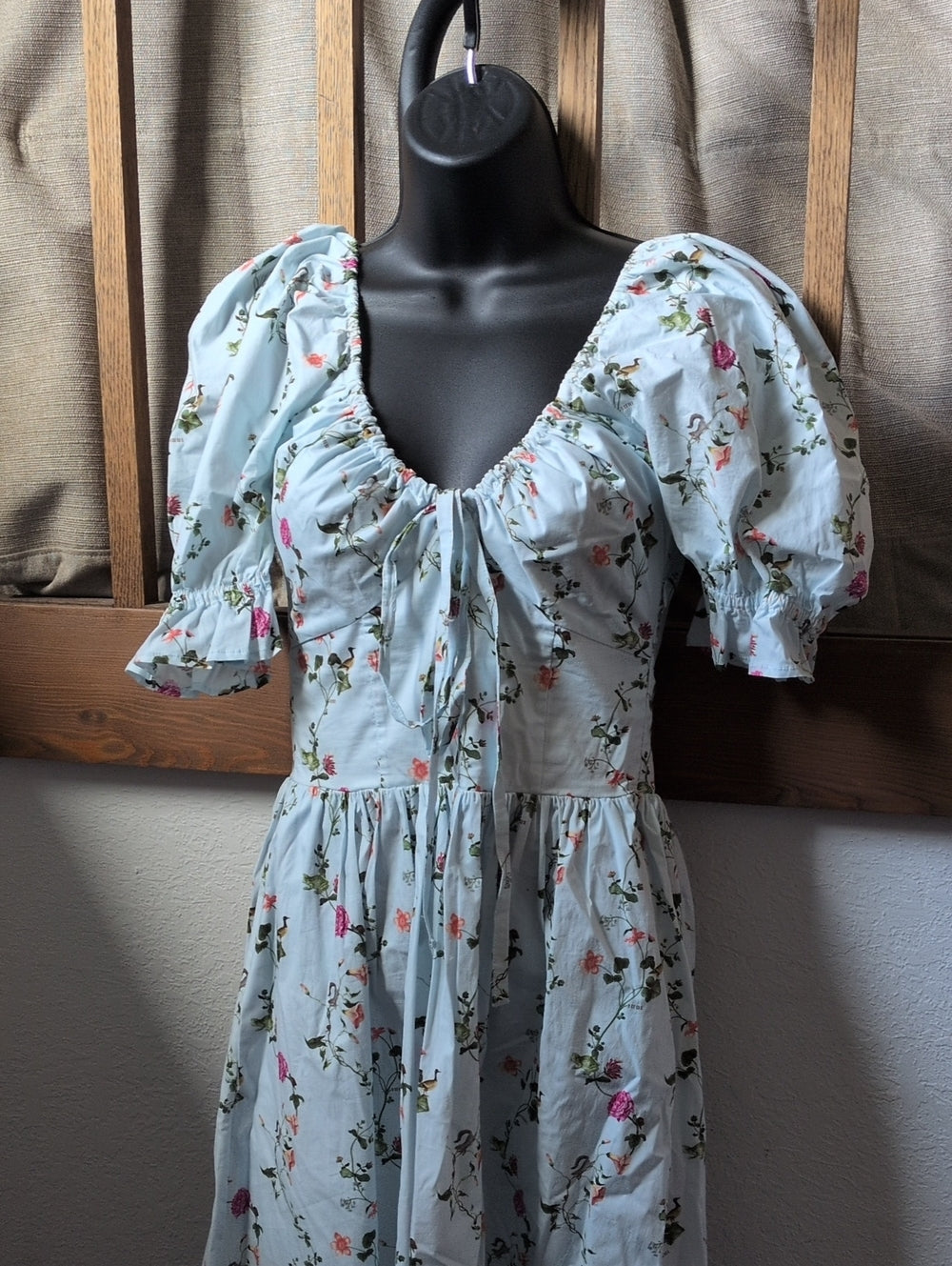 Hill House Ophelia Short Sleeve Nap Dress In Pond Floral - XS