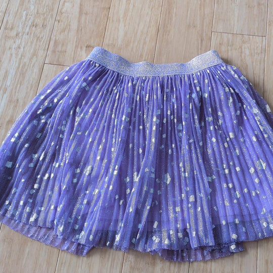 JCrew Crewcuts Sparkle Tulle Pleated Skirt - Girls 6-7