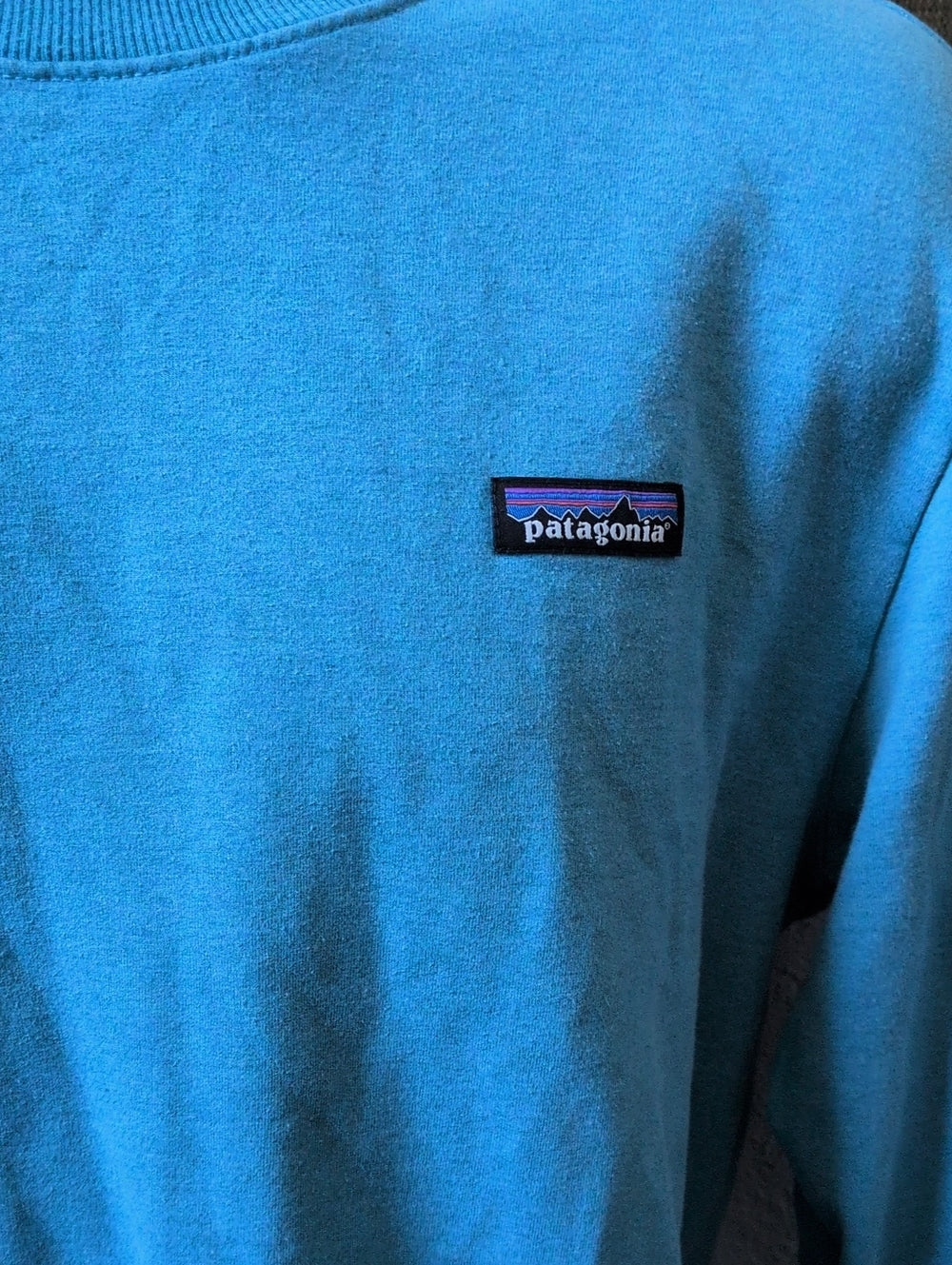 Light blue Patagonia P-6 Label Midweight Crew Sweatshirt  size m