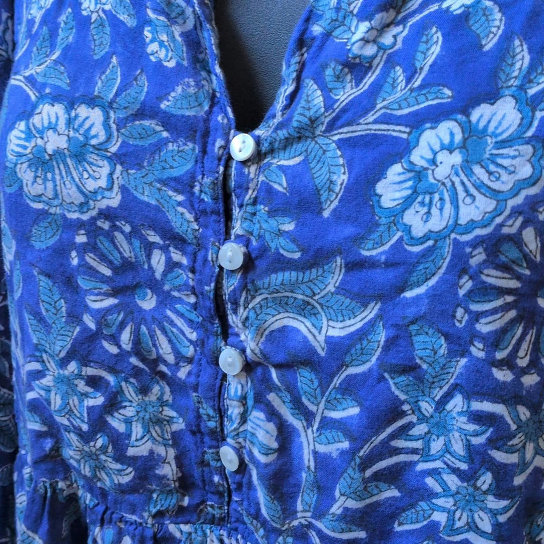 River Goddess Co Aqua Indian Rose Neera Maxi  - M/L