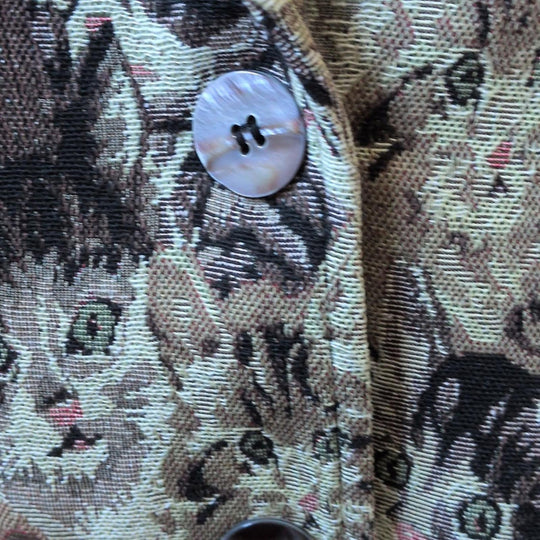 Fashion Brand Company Cropped Kitty Blanket Jacket - Medium