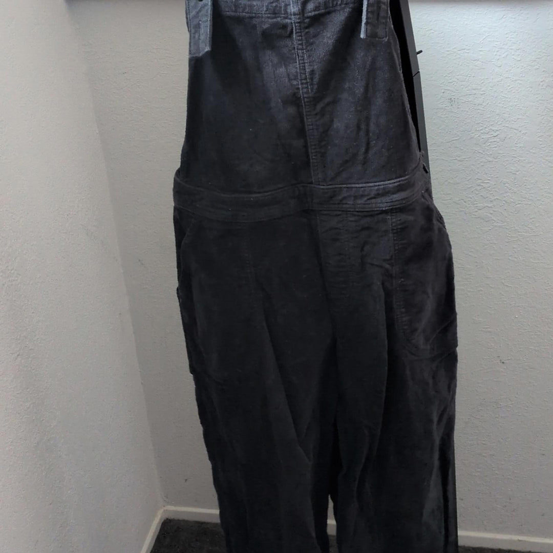 Patagonia Stand Up Cropped Corduroy Overalls In Gray Black -  US 12