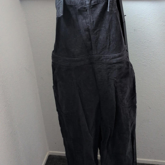 Patagonia Stand Up Cropped Corduroy Overalls In Gray Black -  US 12