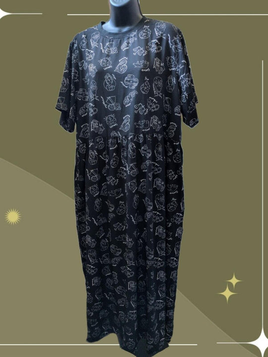 Dressed In Lala Never Too Much Print Oversized Maxi Dress - L