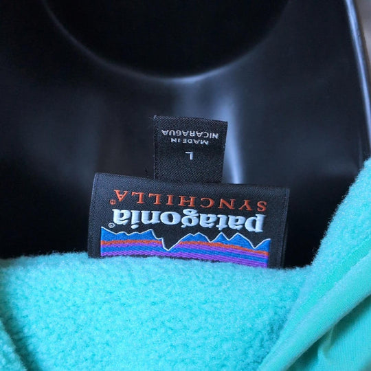 Vintage Patagonia Teal Zip Up Synchilla Fleece - Large