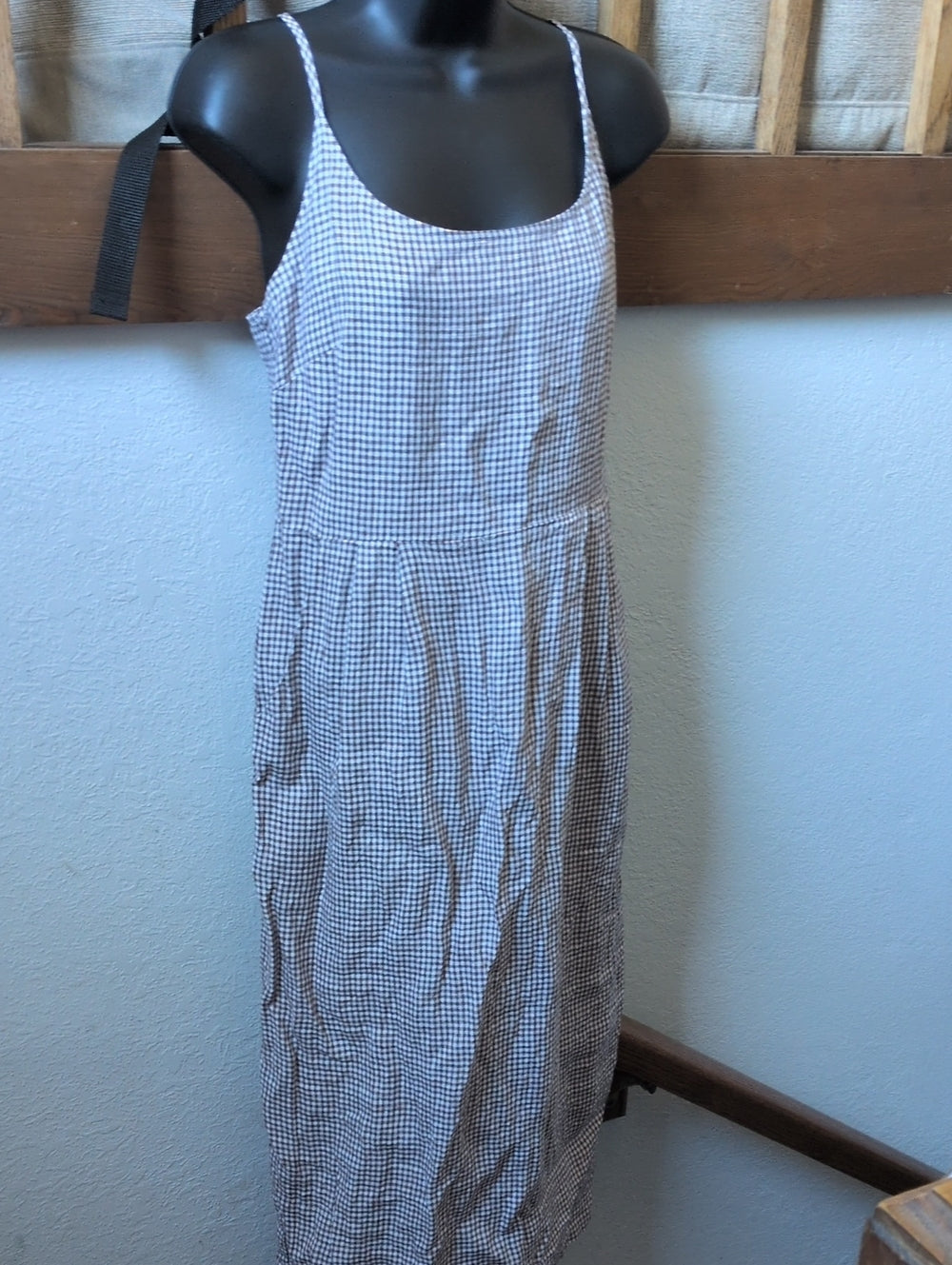 Quince 100% European Linen Scoop Neck Midi Dress size s