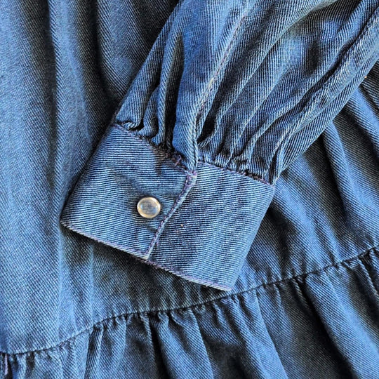 Mayoral Denim Long Sleeve Dress - Girls 6