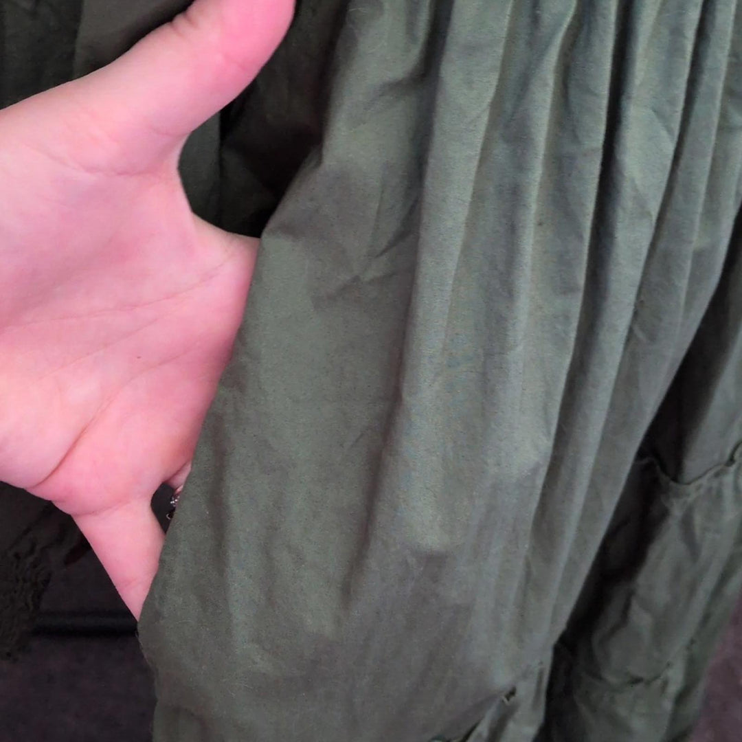 Hill House Home The Naomi Nap Dress in Leaf Green Cotton - XL