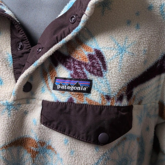 Patagonia Synchilla In Harvest Moon Owl Pattern - Large