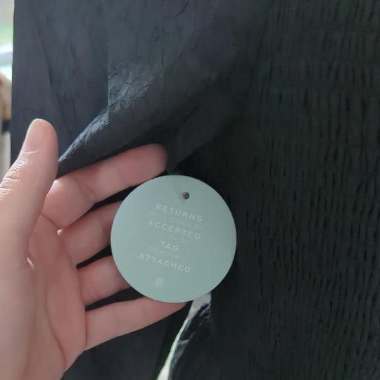 Hill House home Emily nap dress in black crushed taffeta