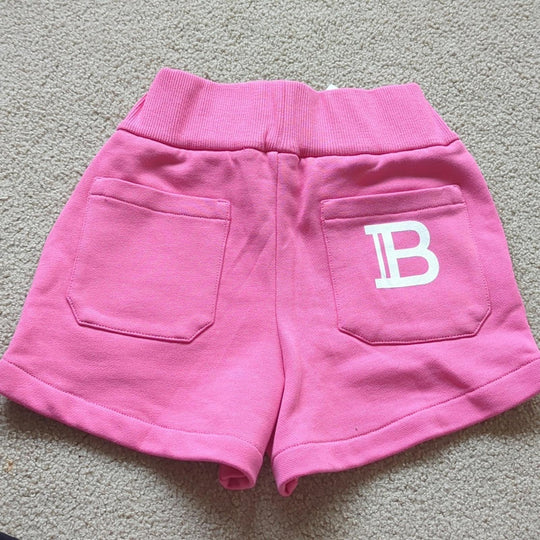 Balmain pink cotton shorts - Girls 6