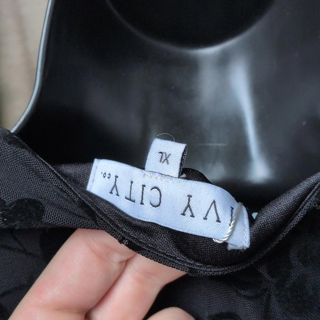 Ivy City Co Burned Floral Velvet Amaya Dress - XL