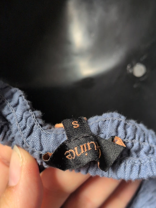 Quince 100% European Linen Scoop Neck Midi Dress In Moonstone Blue - Small