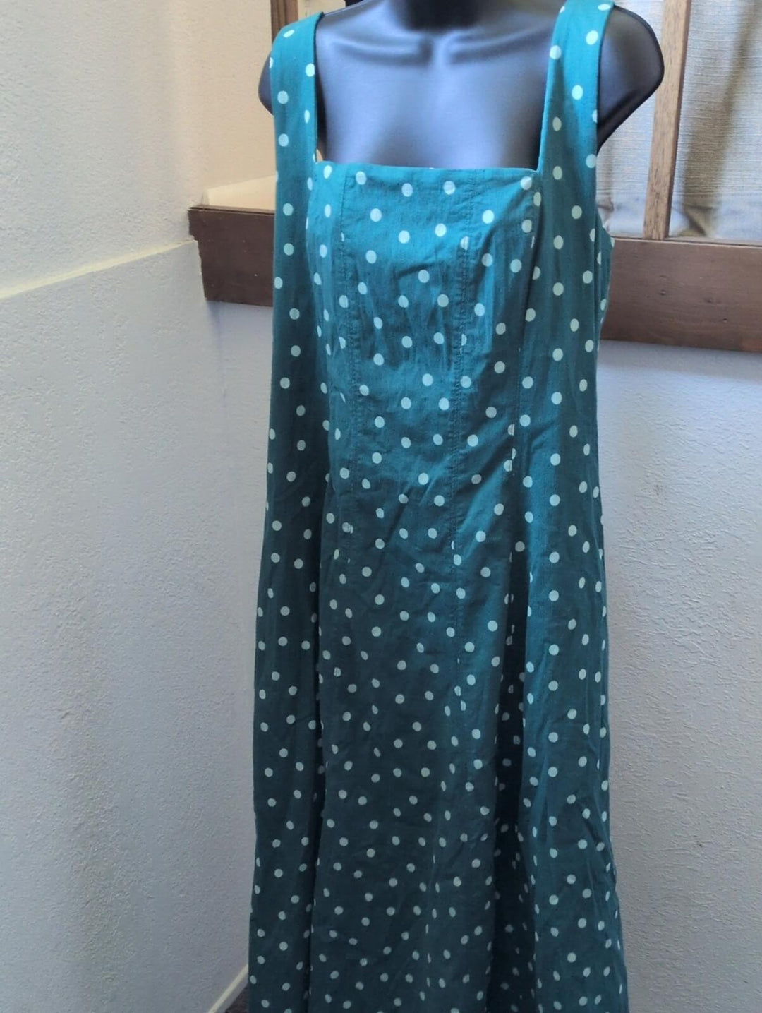 Abercrombie And Fitch Mila Dot Dress In Teal/ Green - XXL