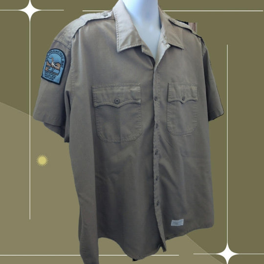 Vintage Volunteer Wildlife Refuge Button Down Shirt - Est Large
