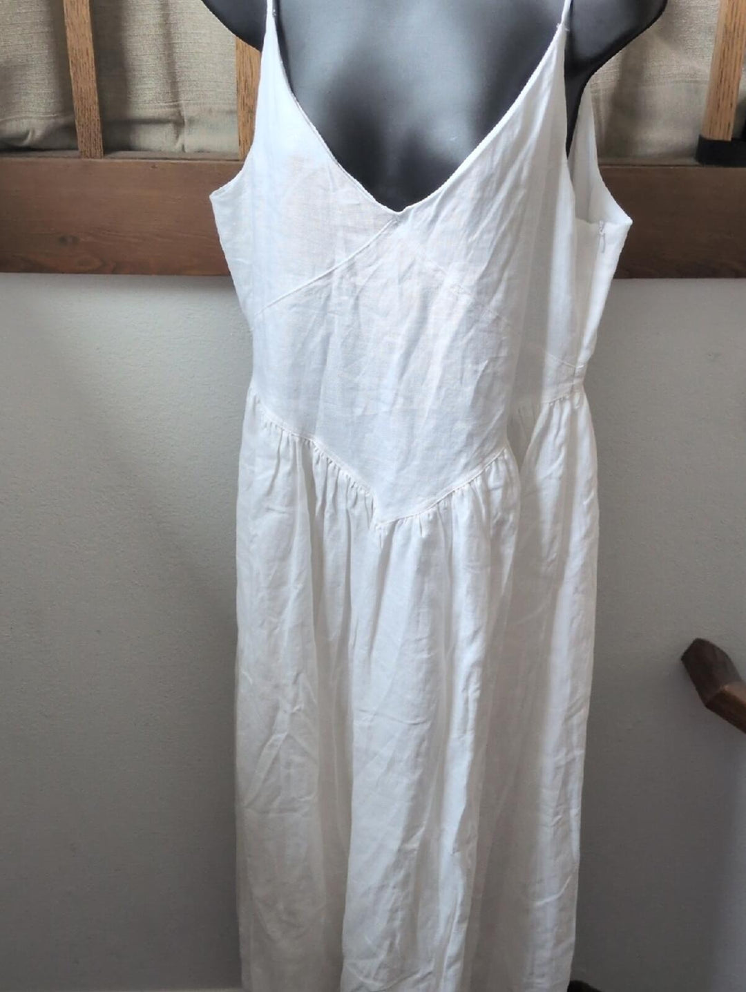 Dissh Lexi Midi Linen Dress In White - US 12