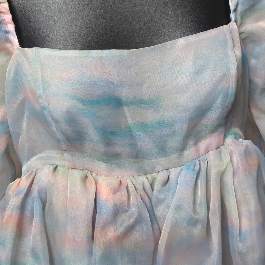 Selkie Renoir Sky French Puff Midi Dress - Small