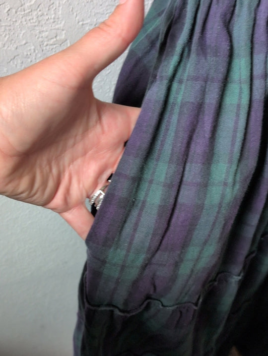 Hill House Ellie Blackwatch Tartan Plaid Dress Size M