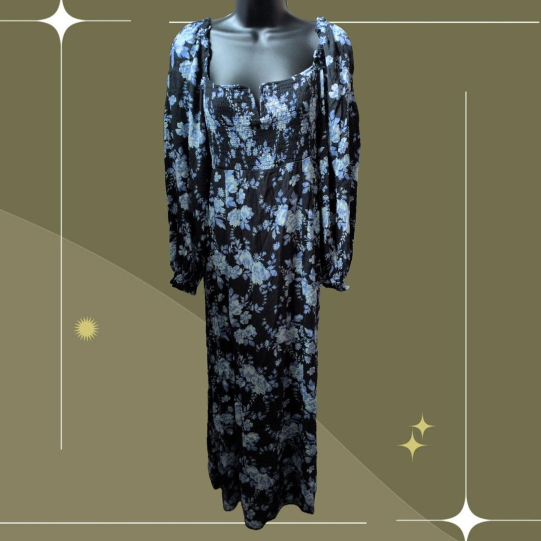 Free People Jaymes Blue Floral Dress - Small