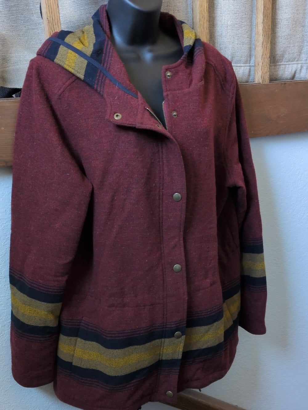 Pendleton Zion Stripe Wool Anorak size XL