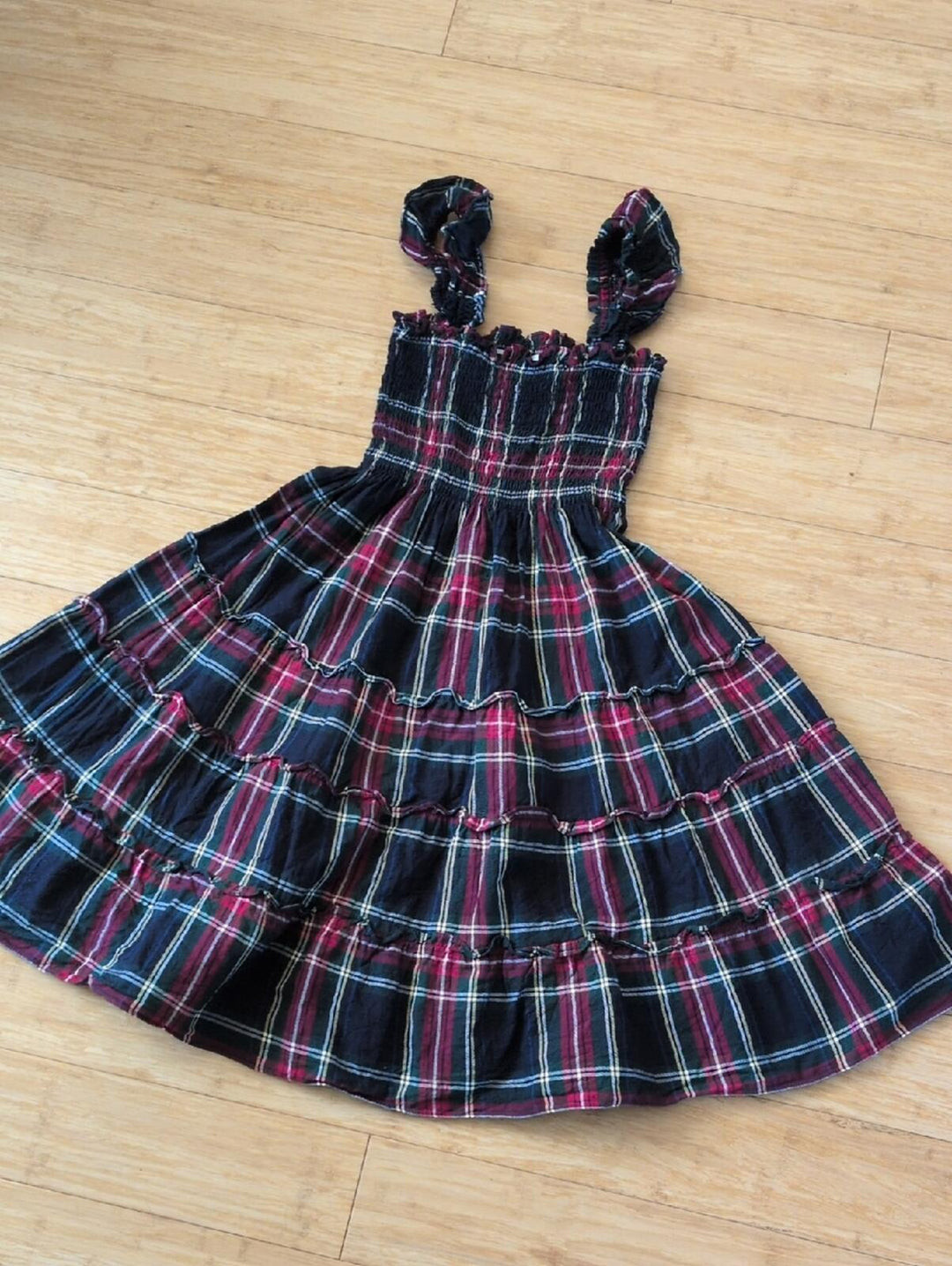 Hill House Plaid Lottie Nap Dress In Juniper Tartan Girls Dress - 9/10 Yrs