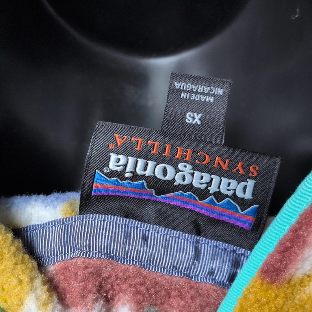 Patagonia Aztec Trees Print Synchilla - XS