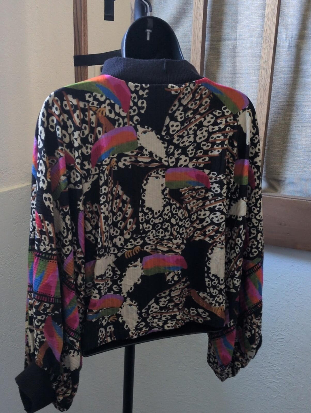 Farm Brazil leopard toucan Tucano patterned Blouse Sweater - L