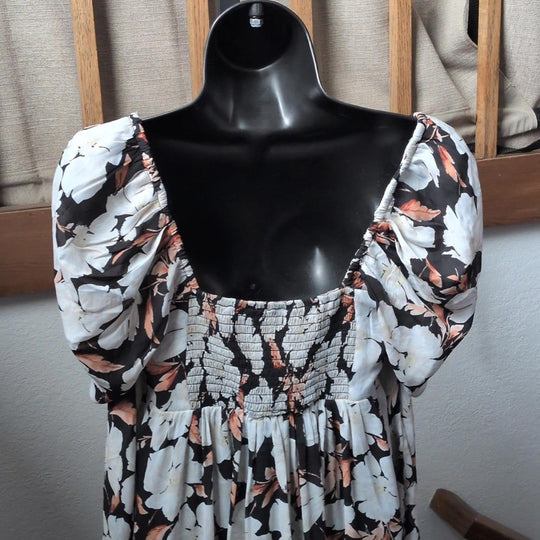 Abercrombie Long Sleeve Floral Emerson Mini Dress