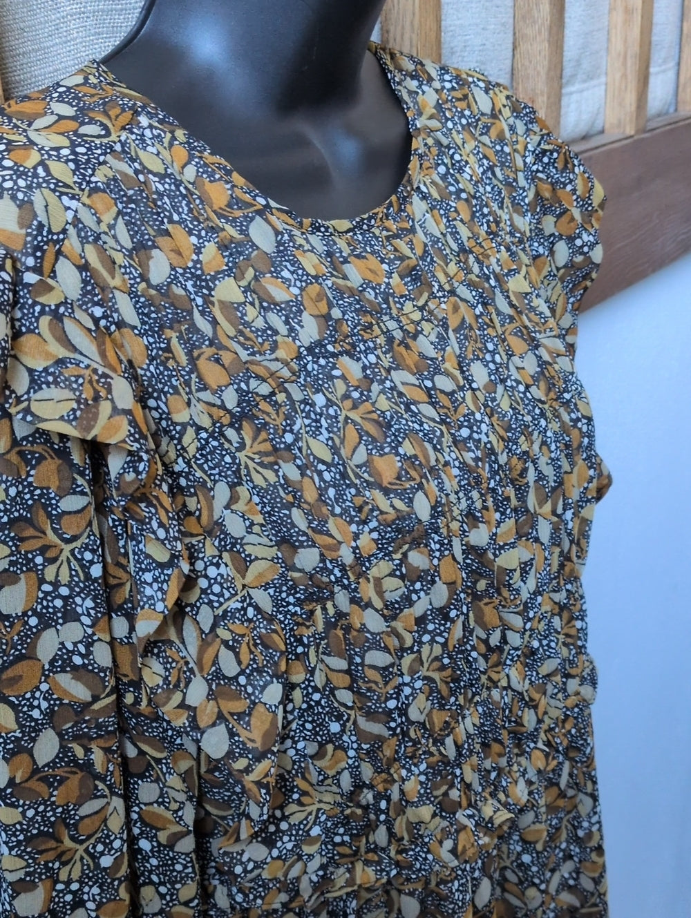 ba&sh Sandra Gathered Babydoll Dress size US 8 (BASH 2)