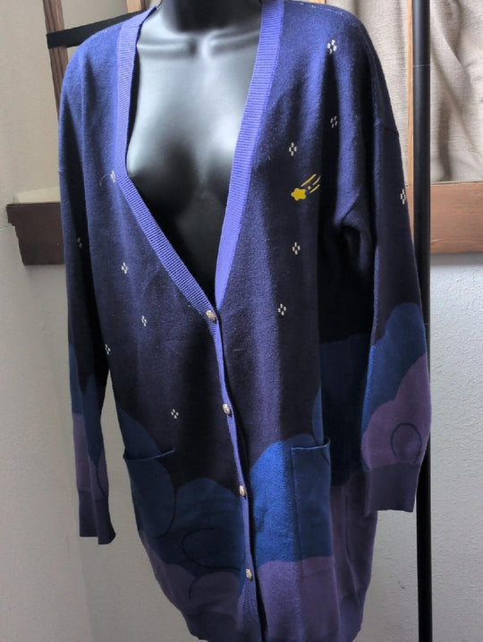 Seka By Sekiart Oversized Longline Star Cardigan - S