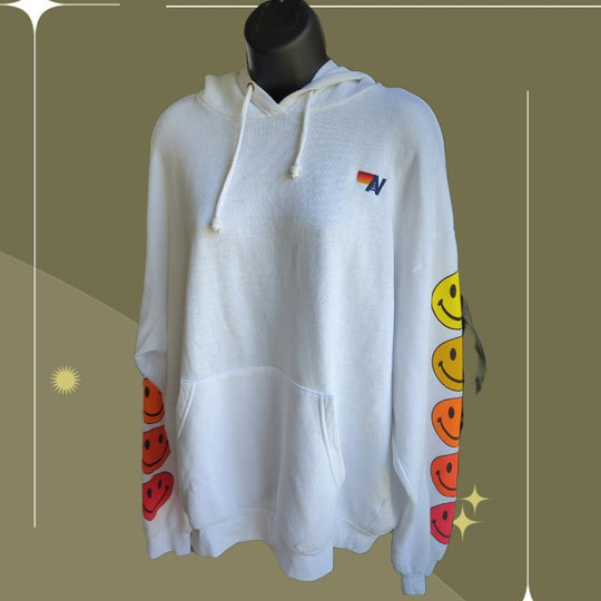 Aviator Nation smiley sunset relaxed oversized hoodie - Medium