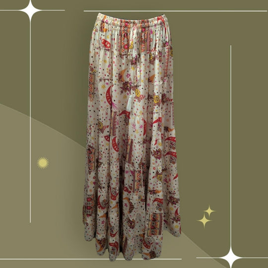 Karma Nepal Craft One Size Fits Most Celestial Maxi Skirt