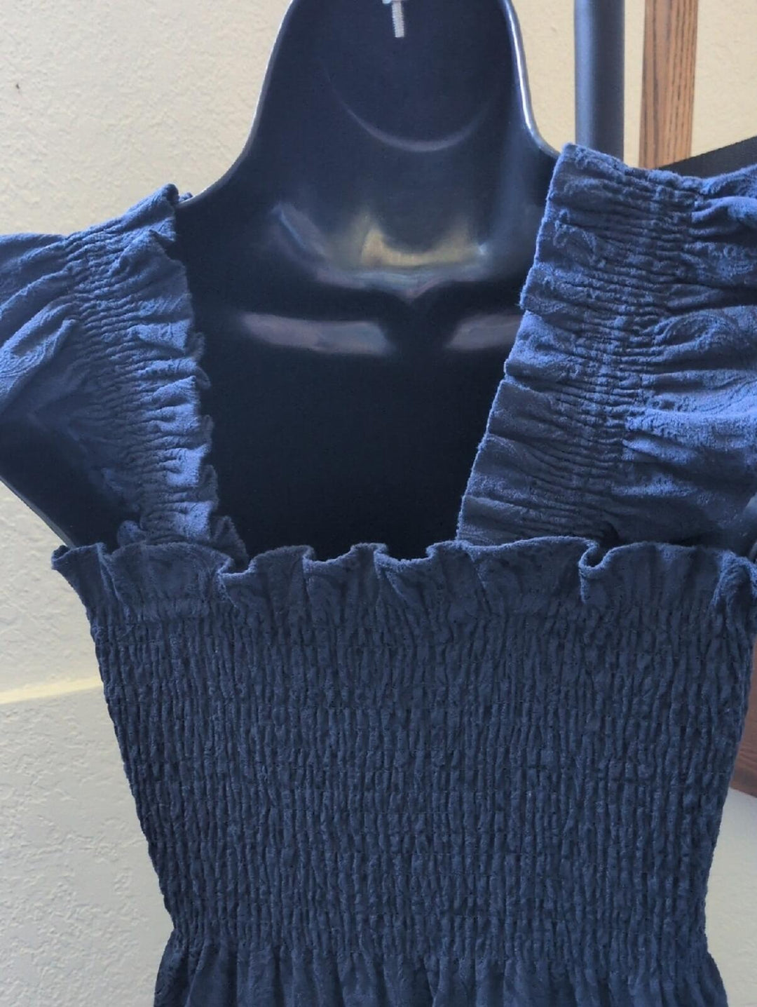 Hill house Home Ellie Nap Dress In Navy Brocade - Extra Small