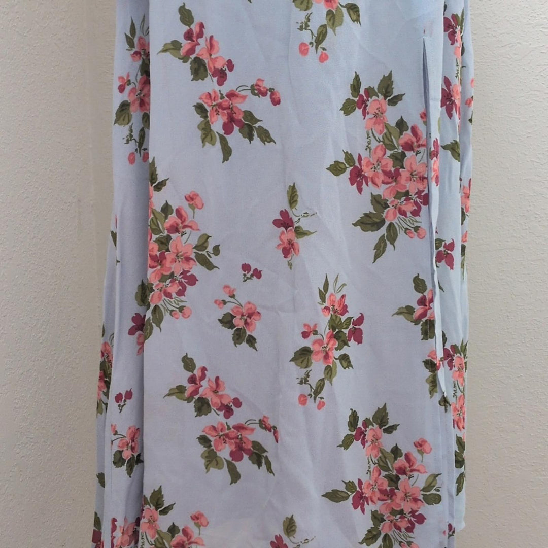 Reformation Shelby Blue Floral Midi Dress - 8