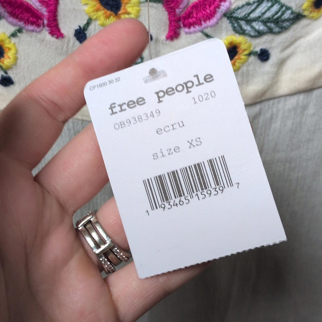 Free People Spell On You Embroidered Mini Dress - XS