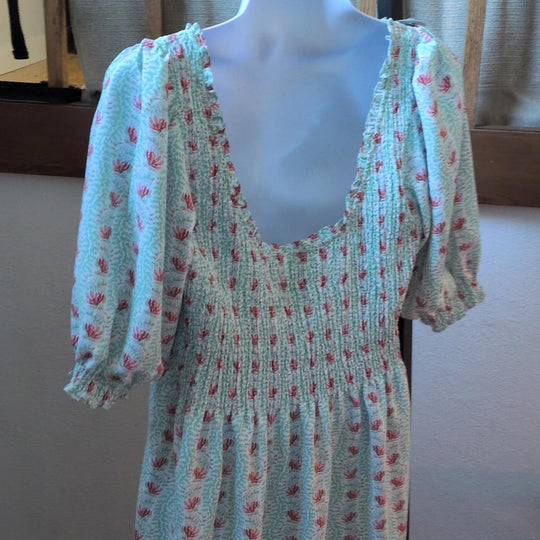 Hill House Home Louisa Nap Dress In Trailing Vine Multi Poly Crepe - 2XL