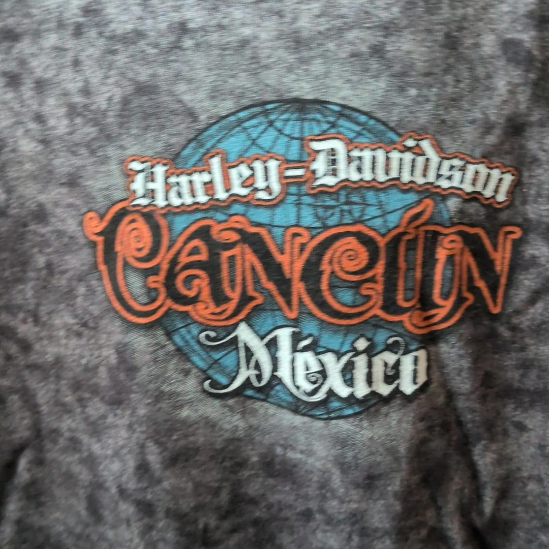 Harley Davidson Cancun Mexico Acid Wash Tee - XL