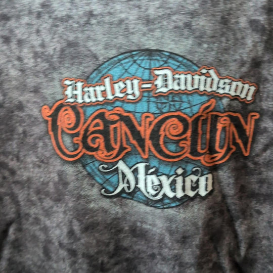Harley Davidson Cancun Mexico Acid Wash Tee - XL
