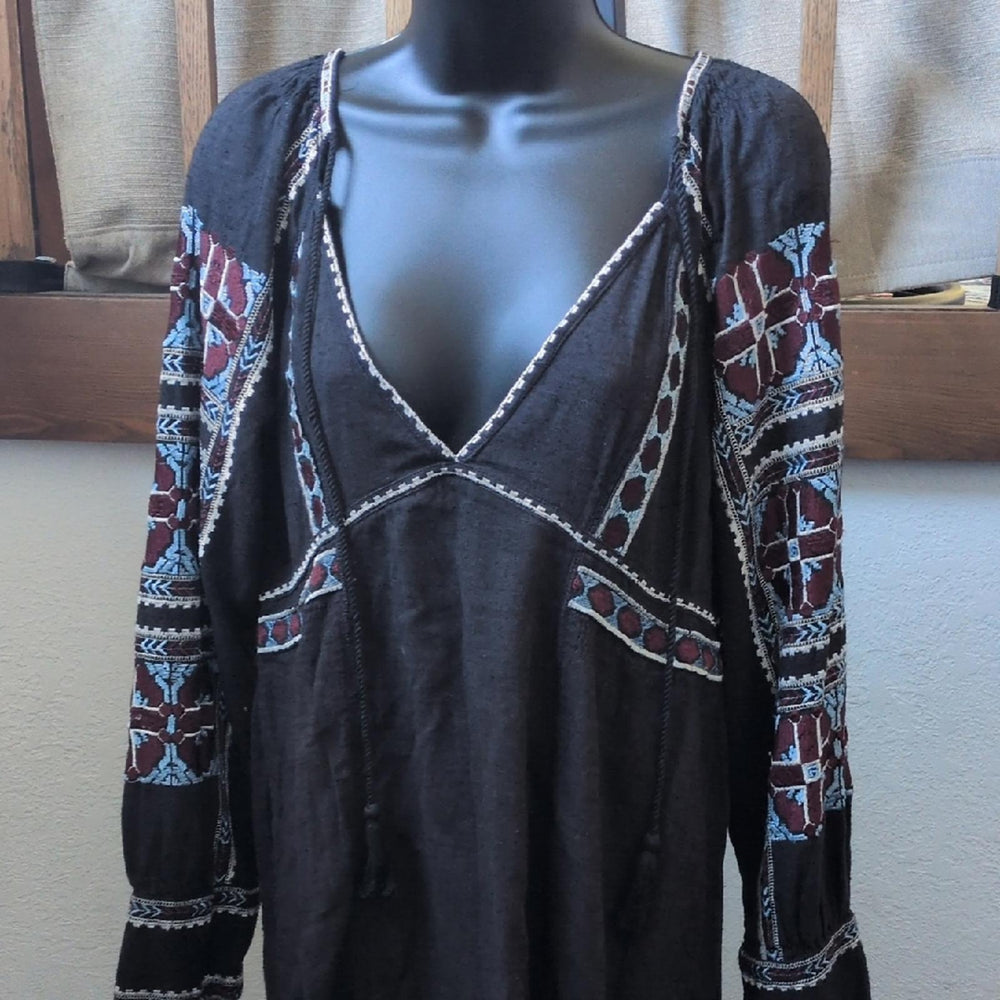 Free People All My Life Embroidered Mini Dress - Small