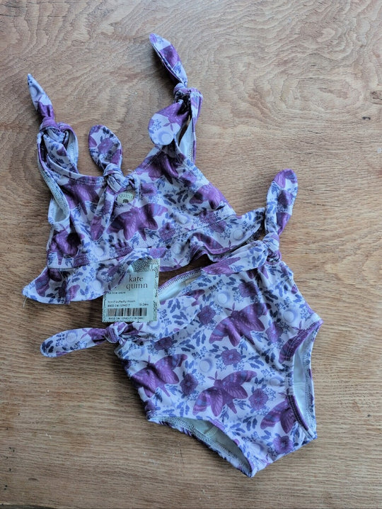 Kate Quinn Baby Girl Tie Bow Bikini In Forest Butterfly Moon 18-24 Mo