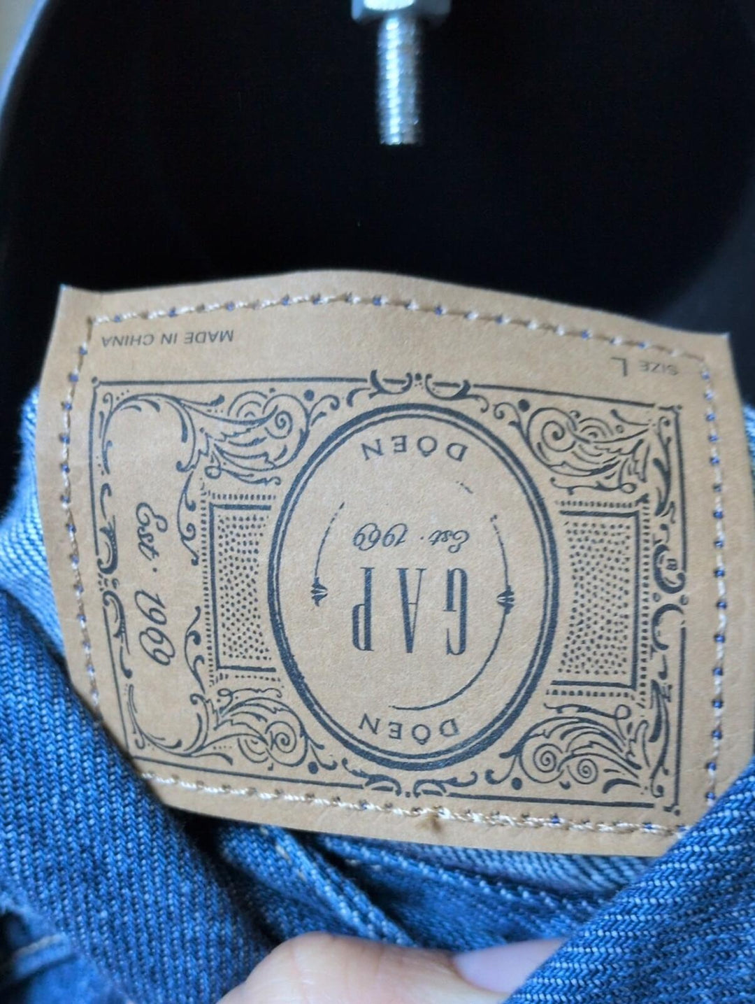Gap X Doen Collab Oversized Mid Blue Denim Jean Jacket - Large