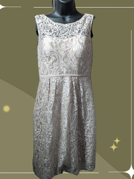 Jenny Yoo BHLDN Harlow metallic lace dress Size 2