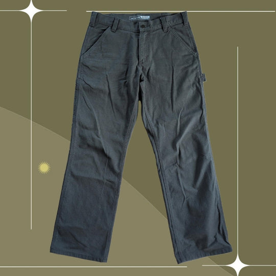 Men's Rugged Flex Relaxed Fit Olive Duck Utility Work Pant Size 32 X 30