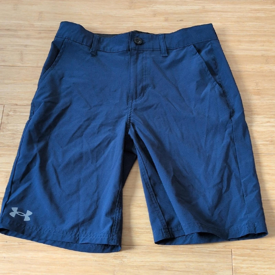 Under Armor Boys Navy Blue Board Shorts - Boys 12