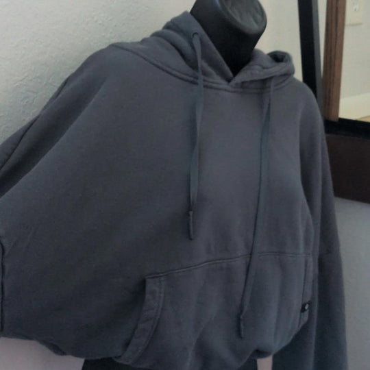 Women's Cropped Pop Flex Hoodie In Blue Gray  - Extra Small/Extra Extra Sm